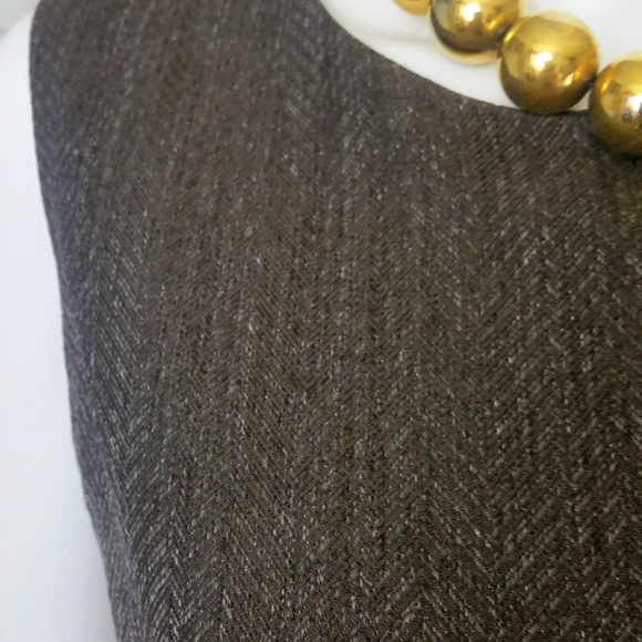 Herringbone Dress "Platinum by Larry Levine" - Picture 2 of 3